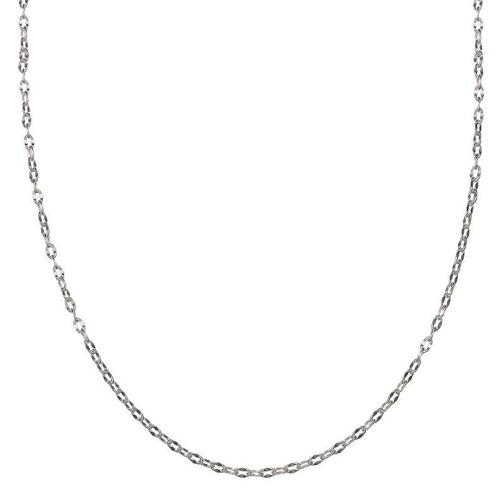 Sterling Silver Cable Chain Necklace - 20 In, Women's, Size: 20