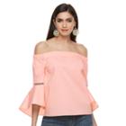 Women's Jennifer Lopez Crochet Off-the-shoulder Top, Size: Xs, Brt Orange