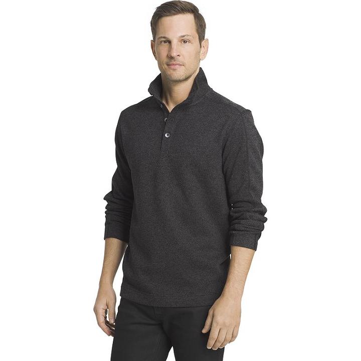 Men's Van Heusen Classic-fit Mock Neck Fleece Sweater, Size: Xxl, Oxford