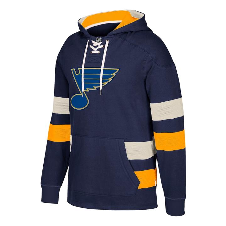 Men's Ccm St. Louis Blues Jersey Hoodie, Size: Large, Blue (navy)