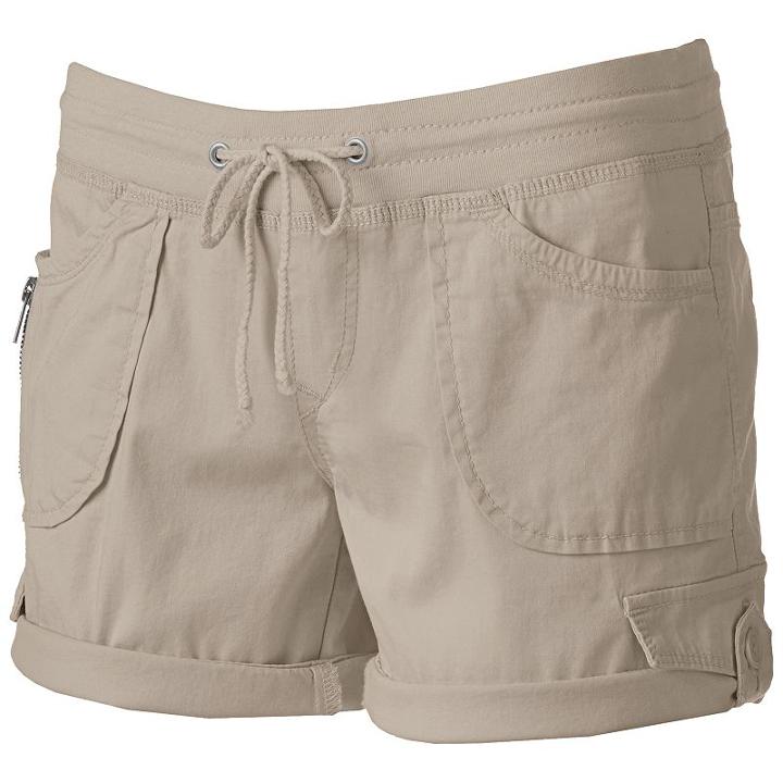 Juniors' Unionbay Christy Roll-tab Midi Shorts, Girl's, Size: 7, Beig/green (beig/khaki)