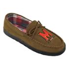Men's Maryland Terrapins Microsuede Moccasins, Size: 13, Brown