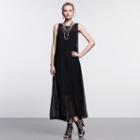 Women's Simply Vera Vera Wang Simply Noir Maxi Dress, Size: Medium, Black