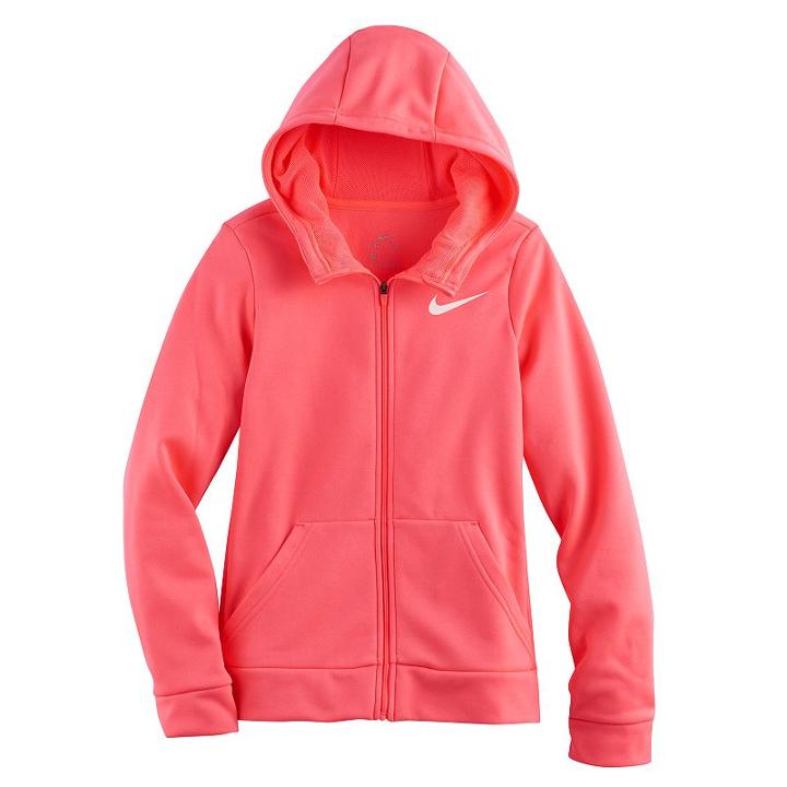 Girls 7-16 Nike Therma Fleece-lined Training Hoodie, Size: Medium, Med Red