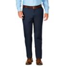 Men's J.m. Haggar Luxury Comfort Slim-fit 4-way Stretch Flat-front Casual Pants, Size: 32x30, Blue (navy)