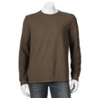 Men's Croft & Barrow&reg; Easy-care Fleece Crewneck Sweatshirt, Size: Medium, Dark Brown
