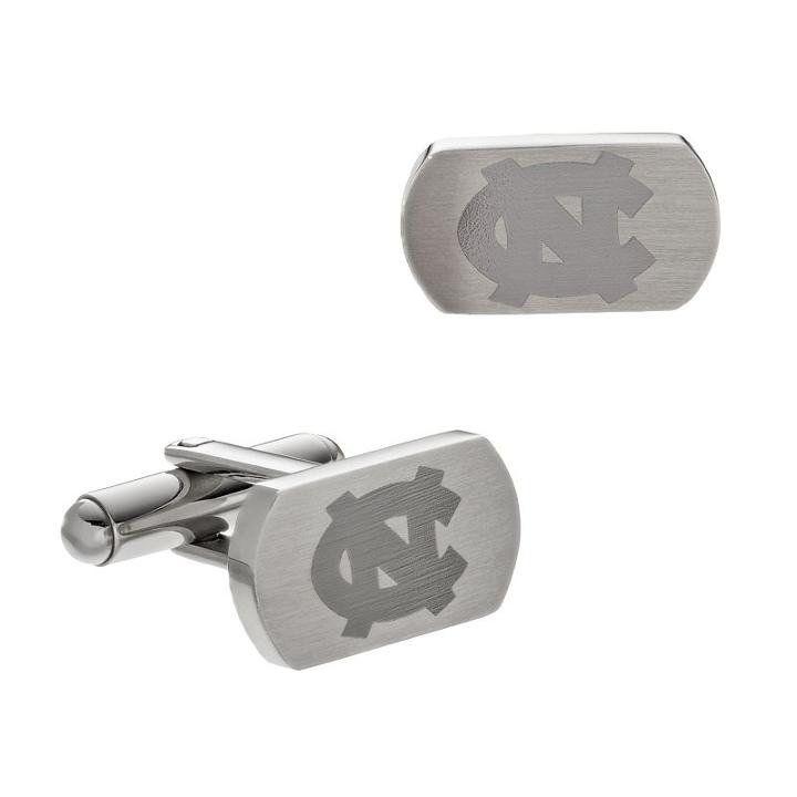 Fiora Stainless Steel North Carolina Tar Heels Cuff Links, Men's, Grey