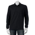 Men's Haggar Classic-fit Windowpane Jacquard Polo, Size: Large, Black