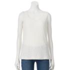 Dana Buchman Essential Lace Tank - Women's, Size: Xs, White