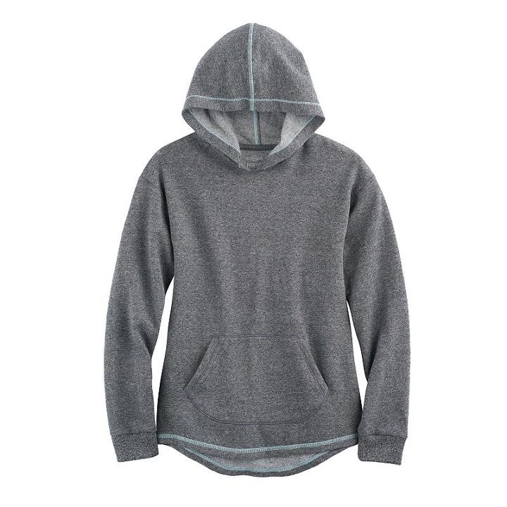 Girls 7-16 So&reg; Varsity Fleece Hoodie, Size: 7-8, Grey