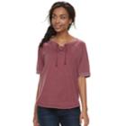 Women's Sonoma Goods For Life&trade; Lace-up Sweatshirt, Size: Medium, Dark Red