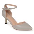 Journee Collection Ike Women's Akle Strap High-heels, Girl's, Size: 6, Grey