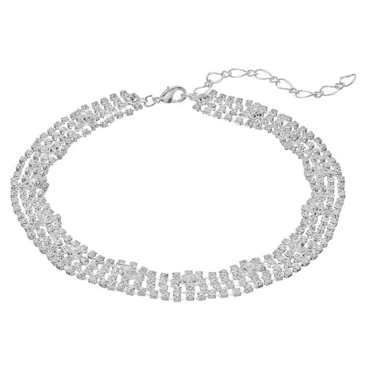 Multi Strand Cup Chain Choker Necklace, Women's, Multicolor