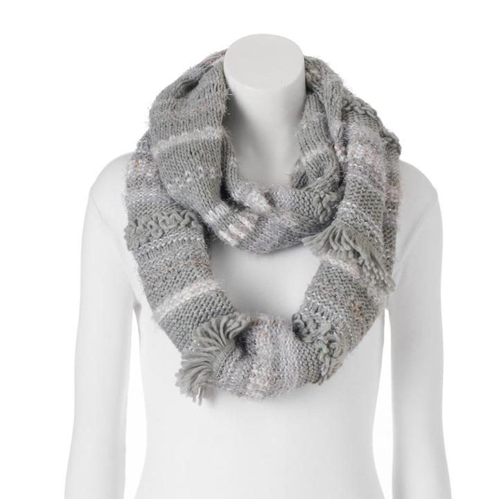 Sonoma Goods For Life&trade; Mixed Media Cozy Infinity Scarf, Women's, Grey
