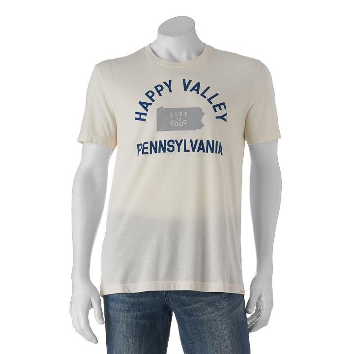 Men's Life Is Good Happy Valley Tee, Size: Xl, White Oth