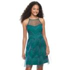 Juniors' Candie's&reg; Mesh High Neck Dress, Girl's, Size: Xs, Blue