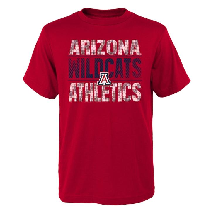 Boys' 4-18 Arizona Wildcats Light Streaks Tee, Size: 6-7, Dark Red