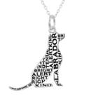 Silver-plated  Labrador Pendant Necklace, Women's, Silver