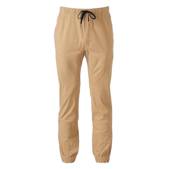 Men's Hollywood Jeans Ronan Twill Jogger Pants, Size: Regular, Beig/green (beig/khaki)