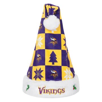 Foco Minnesota Vikings Christmas Santa Hat, Multicolor