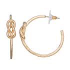 Dana Buchman Knot Hoop Earrings, Women's, Gold