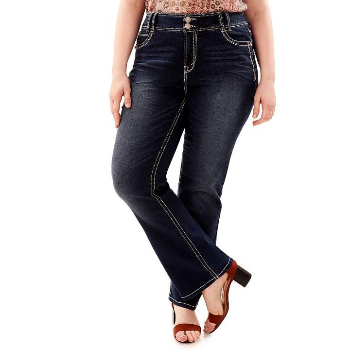 Juniors' Plus Size Wallflower Luscious Curvy Bootcut Jeans, Teens, Size: 14 W, Purple Oth