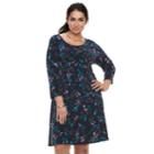 Plus Size Apt. 9&reg; Knit Fit & Flare Dress, Women's, Size: 4xl, Blue