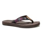 Muk Luks Emma Women's Flip-flops, Size: 8, Brown