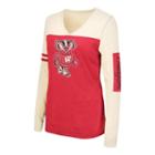 Women's Campus Heritage Wisconsin Badgers Distressed Graphic Tee, Size: Xl, Dark Red