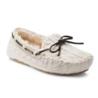 Sonoma Goods For Life&trade; Women's Knit Faux-fur Lined Moccasin Slippers, Size: Medium, Natural