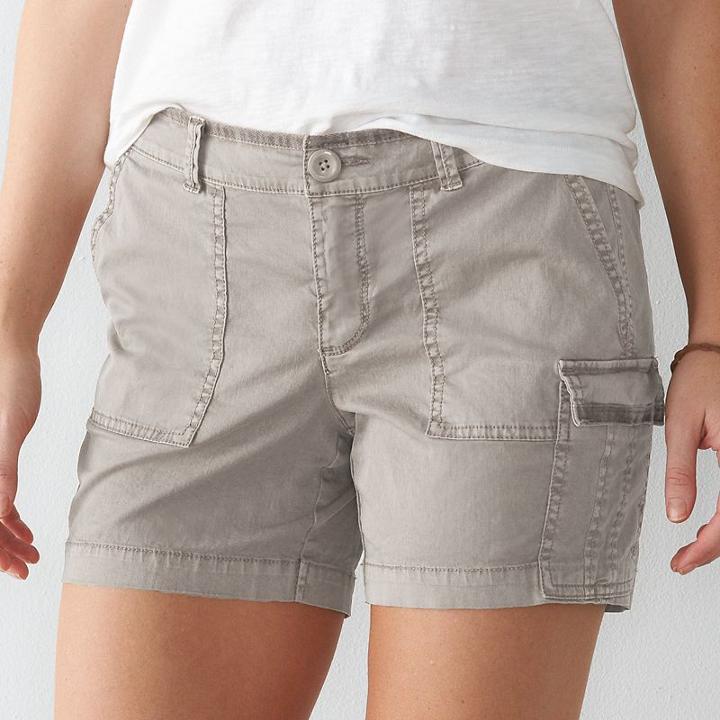 Women's Sonoma Goods For Life&trade; Utility Shorts, Size: 2, Silver