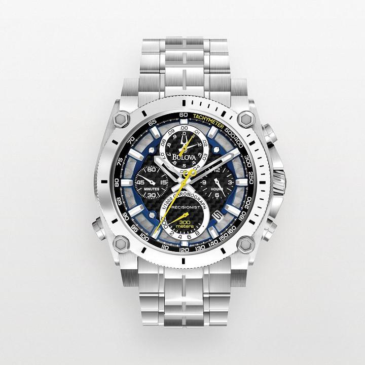 Bulova Men's Precisionist Stainless Steel Chronograph Watch - 96b175, Grey