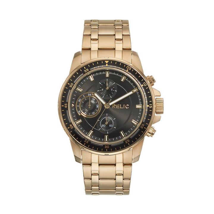 Relic Men's Heath Stainless Steel Watch, Size: Large, Yellow
