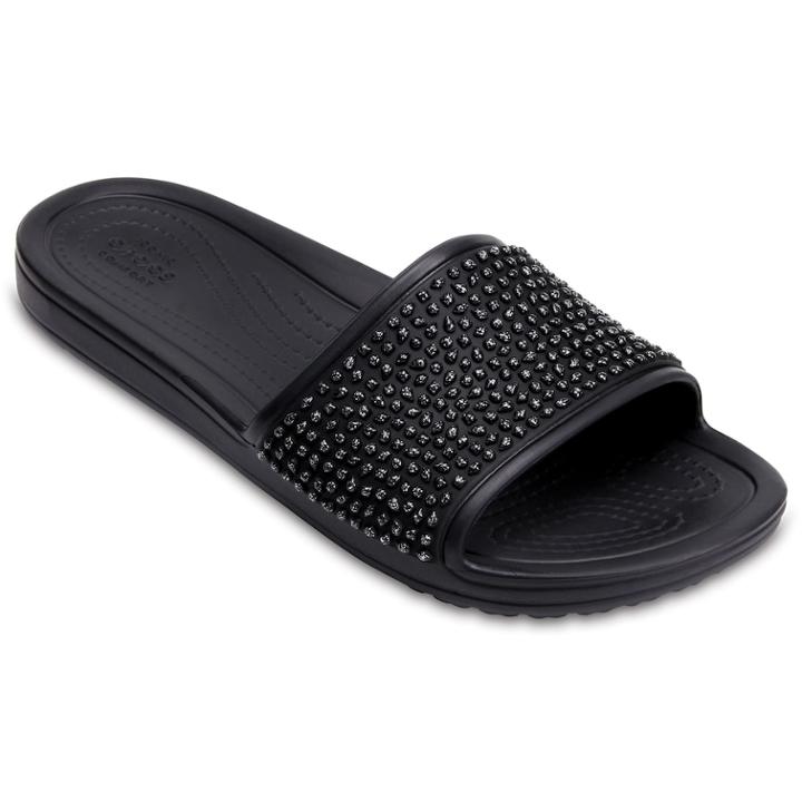Crocs Sloane Embellished Women's Slide Sandals, Size: 8, Grey