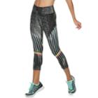 Women's Fila Sport&reg; Printed High-waisted Capri Leggings, Size: Xl, Black