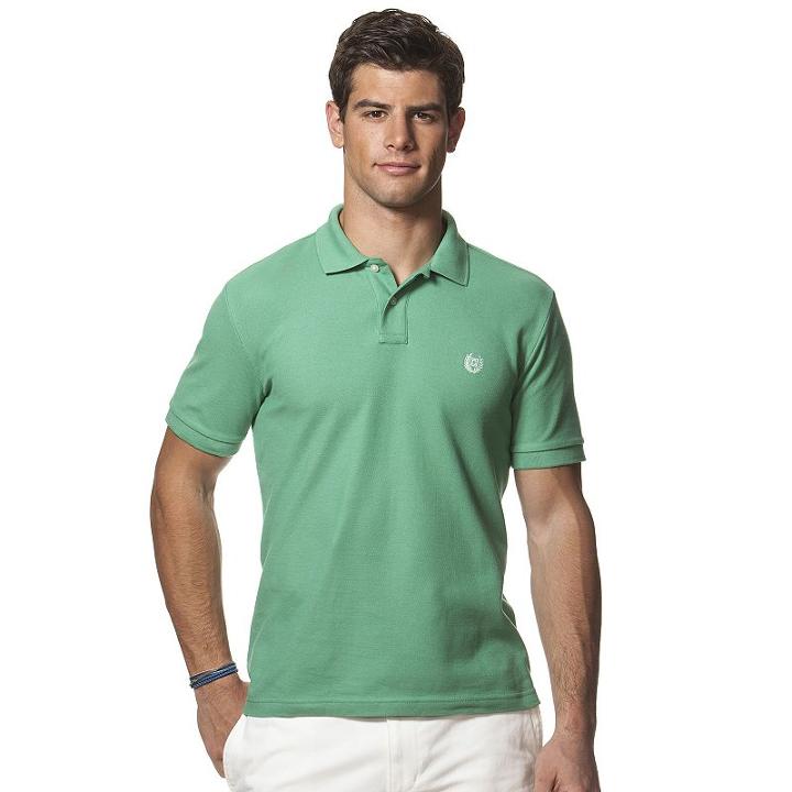 Men's Chaps Solid Pique Polo, Size: Xl, Green