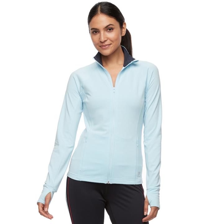 Women's Fila Sport&reg; Raglan Long Sleeve Jacket, Size: Xs, Light Blue