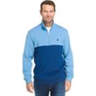 Big & Tall Izod Advantage Sportflex Colorblock Quarter-zip Fleece Pullover, Men's, Size: L Tall, Brt Blue