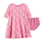 Baby Girl Jumping Beans&reg; Print Swing Dress, Size: 6 Months, Med Pink