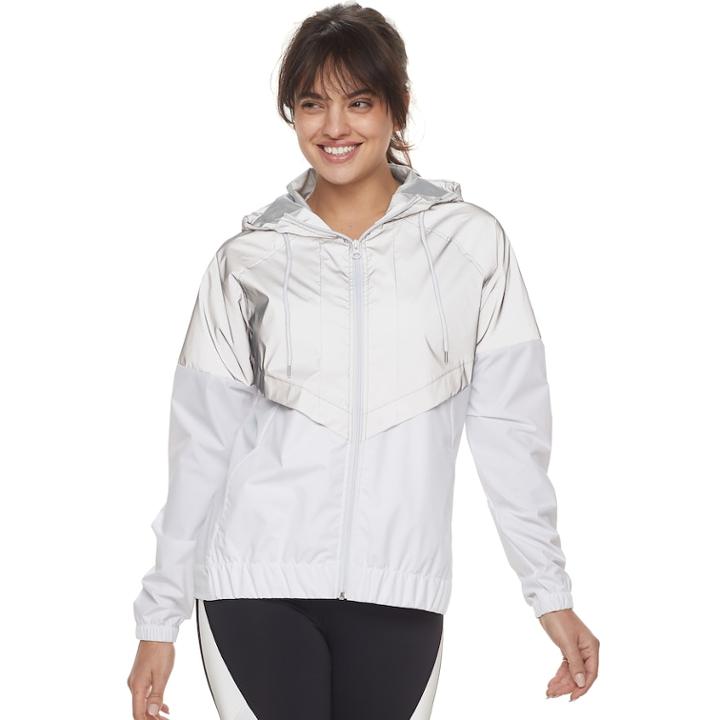 Women's Fila Sport&reg; Reflective Windbreaker Jacket, Size: Xs, White