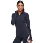 Women's Fila Sport&reg; Long Sleeve Half-zip Fleece Top, Size: Xs, Blue (navy)