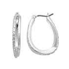 Napier Pebbled Nickel Free U-hoop Earrings, Women's, Silver