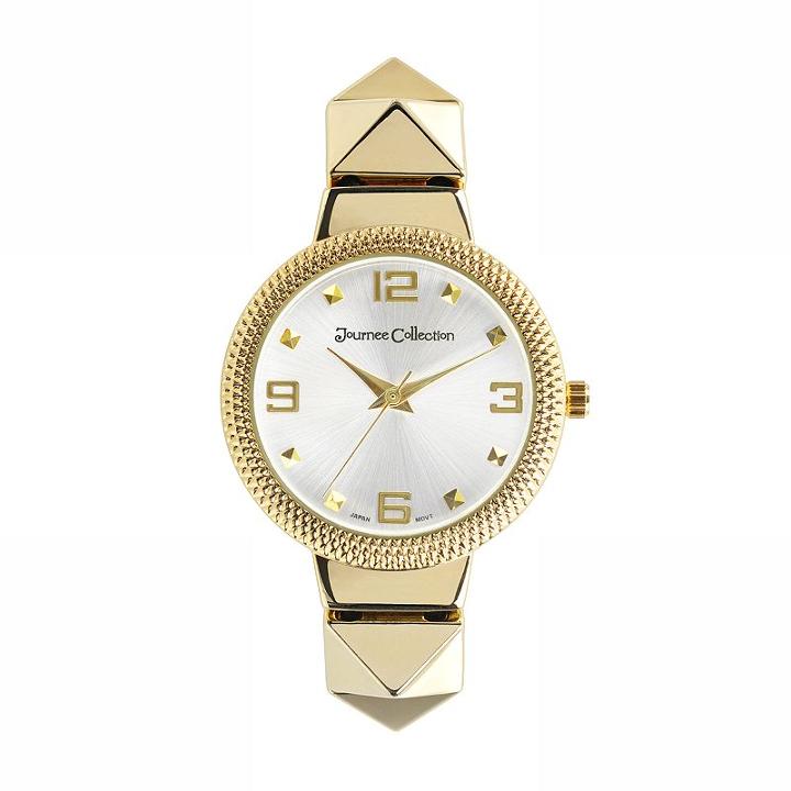 Journee Collection Women's Stainless Steel Stretch Watch, Yellow