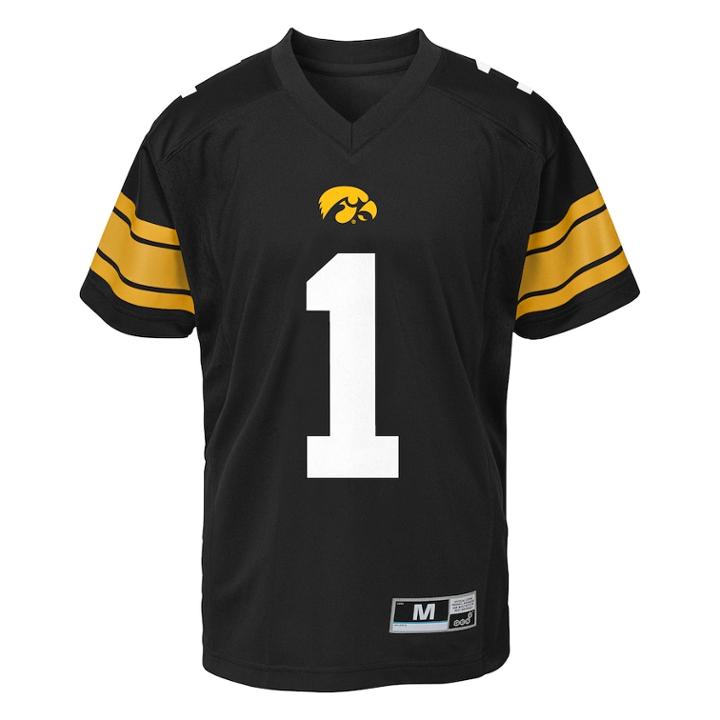 Boys 8-20 Iowa Hawkeyes Team Replica Jersey, Size: M 10-12, Black
