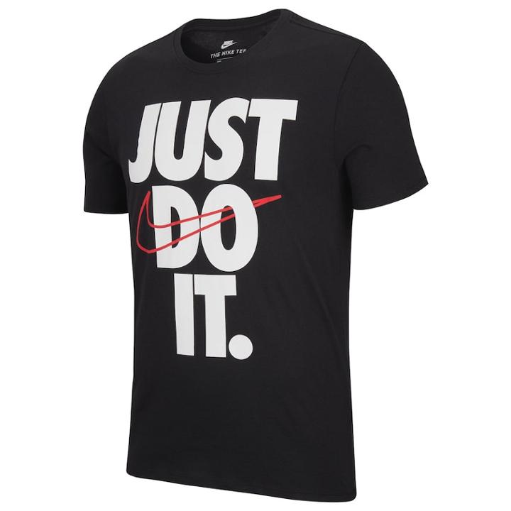 Men's Nike Just Do It Tee, Size: Medium, Grey (charcoal)