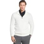 Men's Van Heusen Regular-fit Textured Quarter-zip Pullover Sweater, Size: Small, Natural