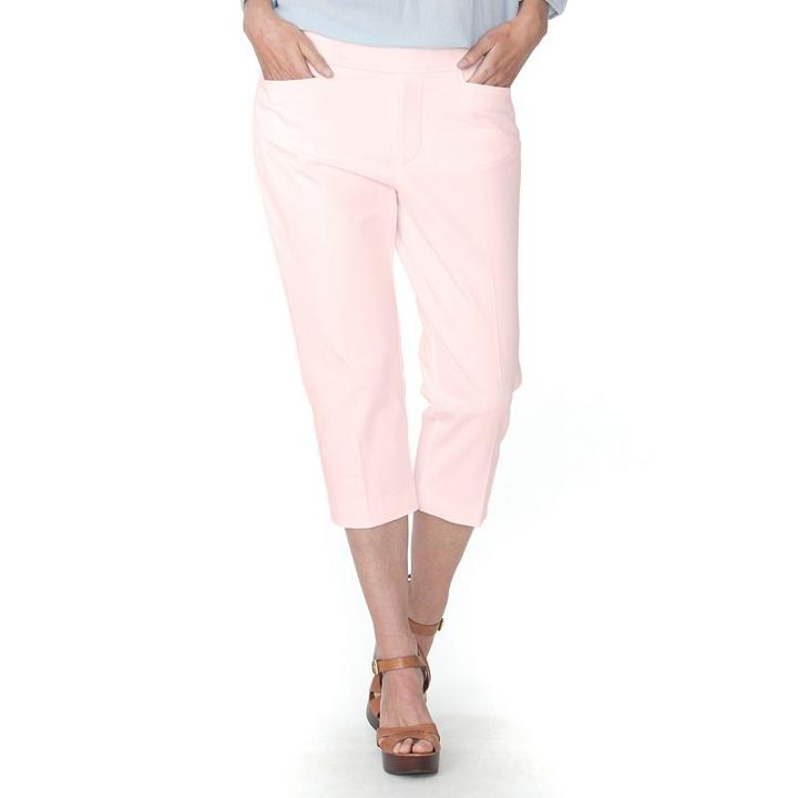 Plus Size Chaps Twill Straight-leg Capris, Women's, Size: 16 W, Pink