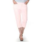 Plus Size Chaps Twill Straight-leg Capris, Women's, Size: 16 W, Pink