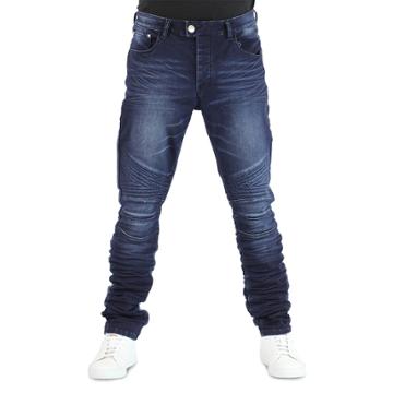 Men's True Luck Bloome Moto Slim-fit Jeans, Size: 38x32, Dark Blue