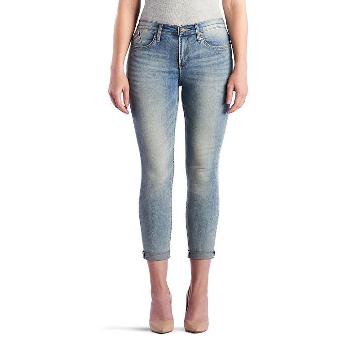 Women's Rock & Republic&reg; Berlin Cuffed Capris, Size: 12 Short, Light Blue